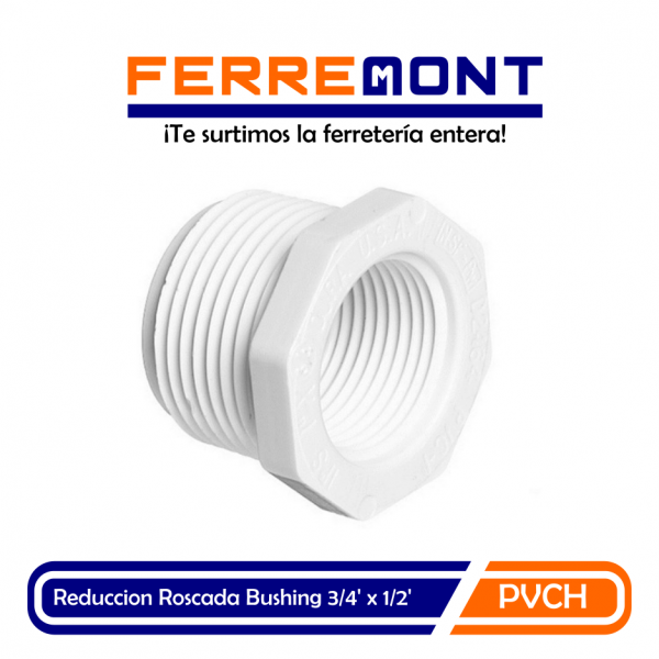 Reduccion Roscada Bushing 3/4 x 1/2